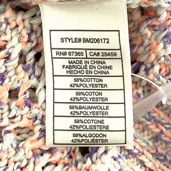 NWOT BB Dakota by Steven Madden Size XS Open Knit Multicolored Sweater Boho - Picture 10 of 11